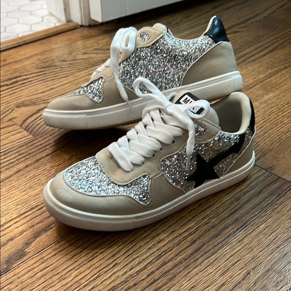 Girls Glitter Star Sneakers